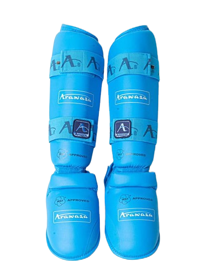 Espinilleras con Empeineras Azules Aprobadas