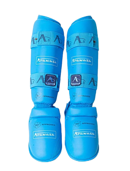 Espinilleras con Empeineras Azules Aprobadas